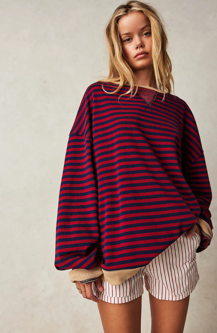 Emma | Cozy Oversized Striped Pullover