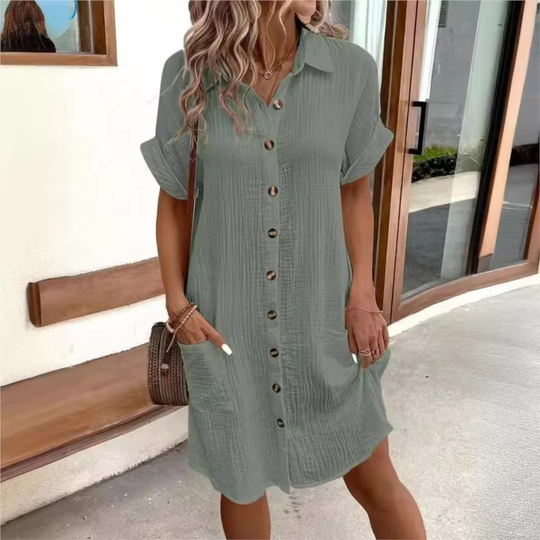 Fenna | Effortless Button Dress