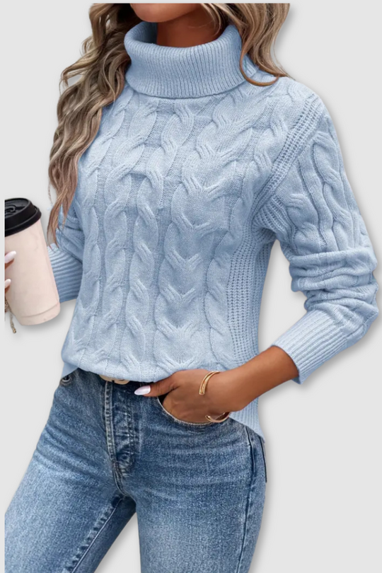 Cady | Cable Knit Turtleneck Sweater