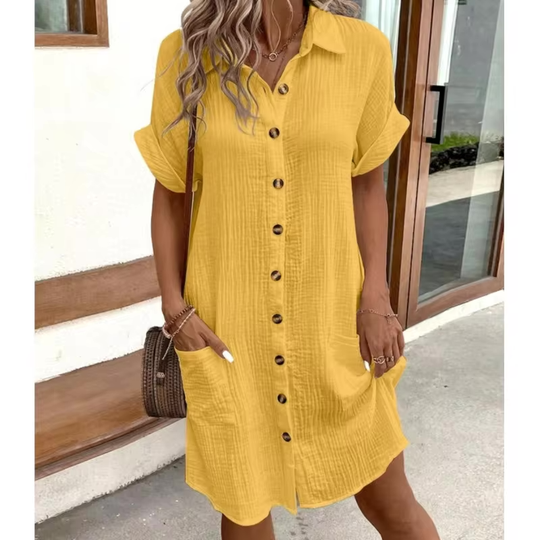 Fenna | Effortless Button Dress